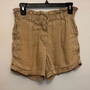 Rails Paperbag Elastic Waist Linen Blend Shorts